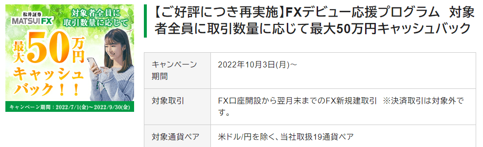 松井証券「MATSUI FX」